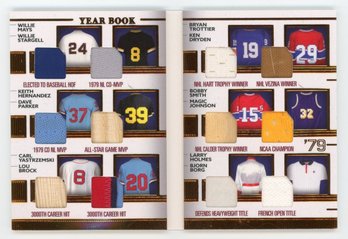 2023 Leaf History Book Sports Edition Yearbook Bronze 12 Game Used Patch Memorabilia Multisport Card #'d To 25