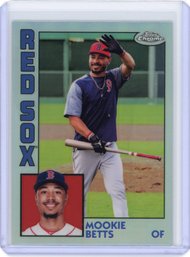 Mookie Betts Topps Chrome Refractor Baseball Card