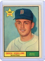 1961 Topps Baseball Chuck Schilling Rookie Card