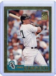 Jose Canseco Serial #’d Topps Gold Baseball Card