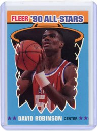 1990 Fleer Basketball David Robinson Sticker Card