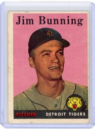 1958 Topps JIM BUNNING Baseball Card