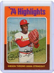 1975 Topps Baseball BOB GIBSON Baseball Card