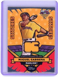 Miguel Cabrera Game Used Jersey Baseball Card All Star