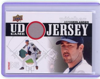 Justin Verlander Game Used Jersey Baseball Card
