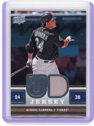 Miguel Cabrera Game Used Jersey Baseball Card