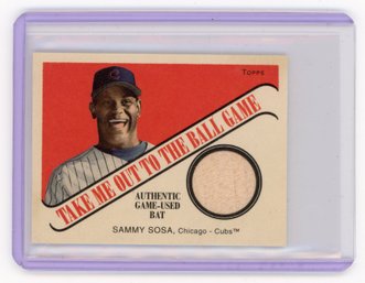 Sammy Sosa Game Used Bat Baseball Card