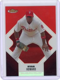 Ryan Howard Topps Finest Red Refractor Serial Numbered Baseball Card