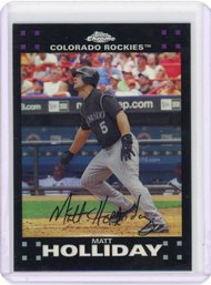 Matt Holliday Topps Chrome Refractor Baseball Card