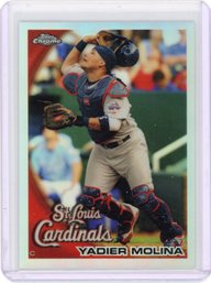Yadier Molina Topps Chrome Refractor Baseball Card