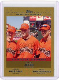 Jorge Posada Topps Gold Numbered Baseball Card