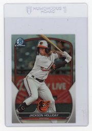 Jackson Holiday Rookie Card 2023 Bowman Draft Chrome Refractor Baseball Card
