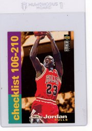 1995 Upper Deck Collector's Choice Michael Jordan Checklist Basketball Card
