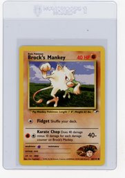 2000 Pokemon Gym Challenge Brock’s Mankey Pokemon Card