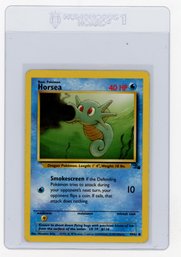 1999 Pokemon Fossil Horsea Pokemon Card