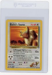 2000 Pokemon Gym Challenge Blaine’s Tauros Pokemon Card