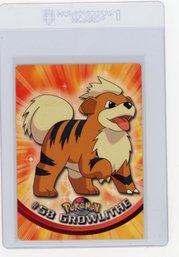 2000 Pokemon Topps TV Animation Series Growlithe Pokemon Card