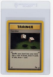 1999 Pokemon Fossil Gambler Trainer Pokemon Card
