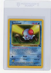 1999 Pokemon Fossil Tentacool Pokemon Card