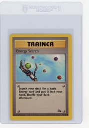 1999 Pokemon Fossil Energy Search Trainer Pokemon Card