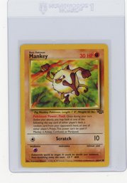 1999 Pokemon Jungle Mankey Pokemon Card