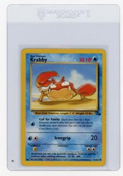 1999 Pokemon Fossil Krabby Pokemon Card
