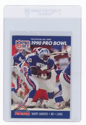 1990 Pro Set Barry Sanders Pro Bowl Football Card