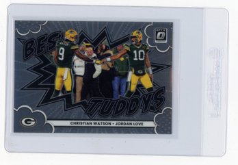 2025 Panini Donruss Optic Christian Watson Jordan Love Best Tuddys Football Card