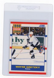 1990 Score Wayne Gretzky Season Leader Hockey Card