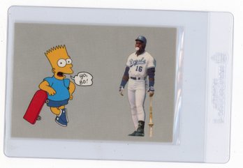 1989 Broder Bo Jackson Bo Knows Bart Simpon Baseball Card