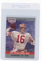 1990 Pro Set Joe Montana Super Bowl MVPs Football Card