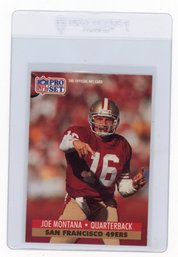 1991 Pro Set Joe Montana Football Card