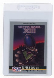 1990 Pro Set Super Bowl XIII Football Card