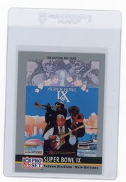 1990 Pro Set Super Bowl IX Football Card