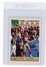 1993 Score Jerry Rice Season Highlights Football Card