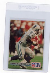 1992 Pro Set Barry Sanders Football Card