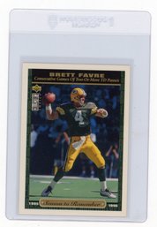 1996 Upper Deck Collector's Choice Brett Favre Season To Remember Football Card
