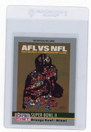 1990 Pro Set Super Bowl II Football Card
