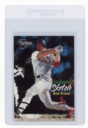 1998 Fleer Skybox Dugout Access Mark McGwire 7th Inning Sketch Baseball Card