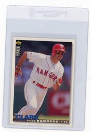 1995 Upper Deck Collector's Choice Will Clark Baseball Card