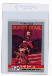 1990 Pro Set Super Bowl IV Football Card