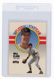 1990 Fleer Will Clark All Star Team Baseball Card