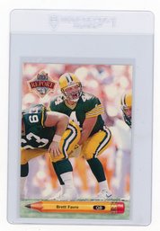 1992 Upper Deck Brett Favre Coach's Report Football Card