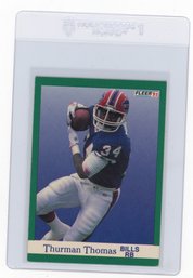 1991 Fleer Thurman Thomas Football Card