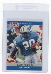 1990 Pro Set Barry Sanders Football Card
