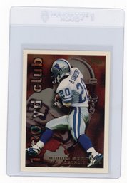1995 Topps Barry Sanders 1000 Yard Club Football Card