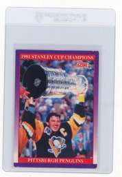 1991 Score Mario Lemieux Stanley Cup Champions Hockey Card