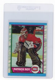 1989 Topps Patrick Roy Hockey Card