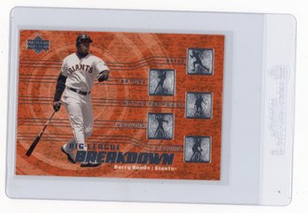 2002 Upper Deck Barry Bonds Big League Breakdown Baseball Card