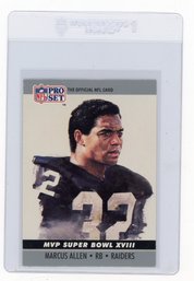 1990 Pro Set Marcus Allen Super Bowl MVPs Football Card
